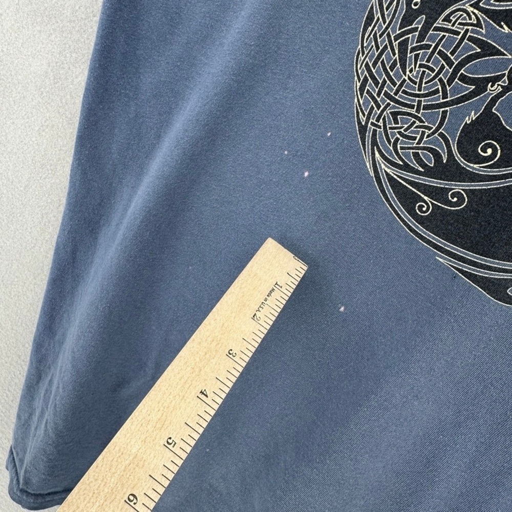 VTG 1996 Jen Delyth Keltic Designs The Morrigan T-Shirt XL Blue Made USA 1990s - Picture 9 of 11